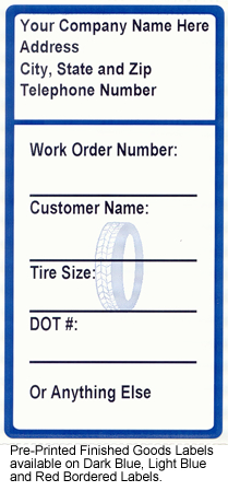 Finished Goods Labels